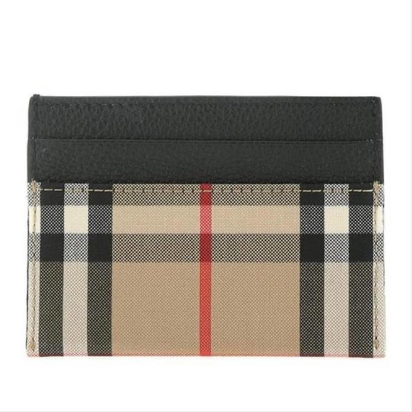 BURBERRY Check leather card holder - Picture 1 of 3